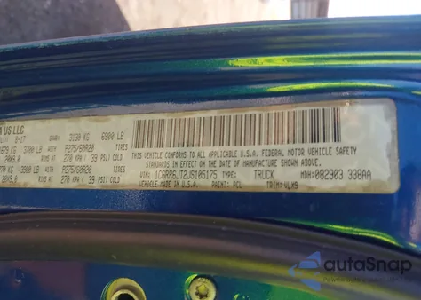 2018 Ram 1500 Laramie 4X2 6'4 Box from USA, damaged, VIN 1C6RR6JT2JS105175